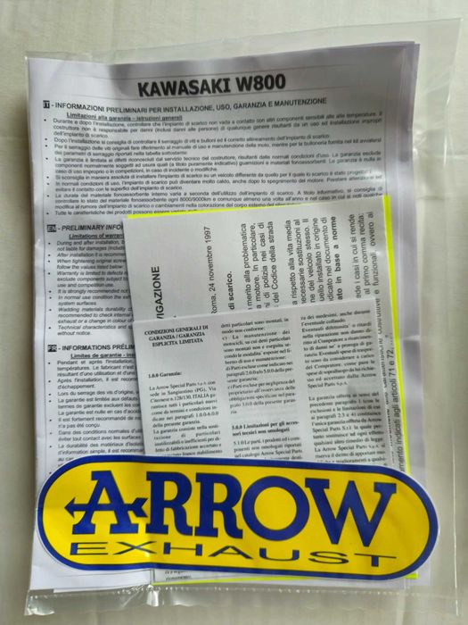 Оригинална генерация Arrow за Kawasaki W800 2020г.