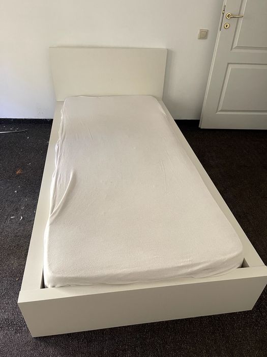 Ikea pat 1 persoana cu saltea si rama de lemn