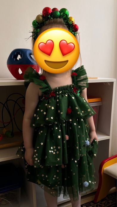 Платье ёлочка и два ободка в подарок