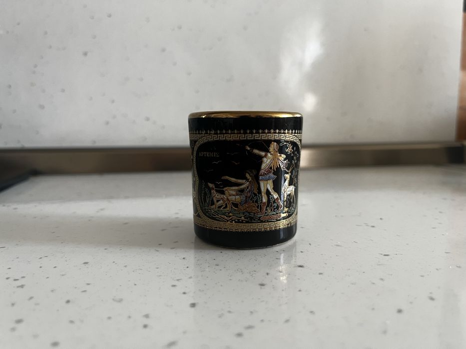 Декоративни шот чашки – Гърция, 24K злато (2 бр.)