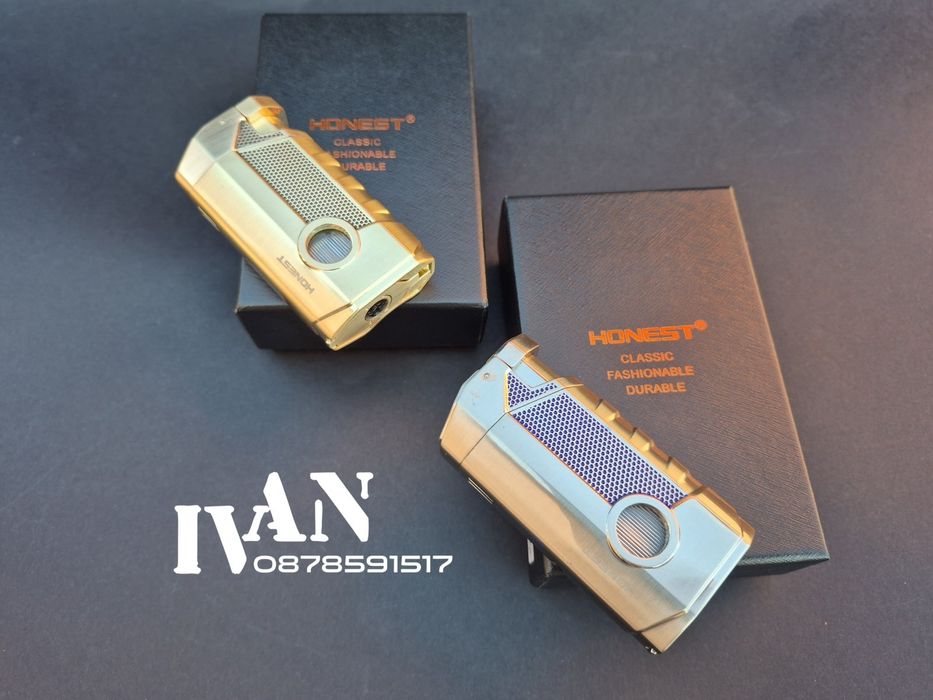 Запалка за пури Honest-троен джет (два цвята)