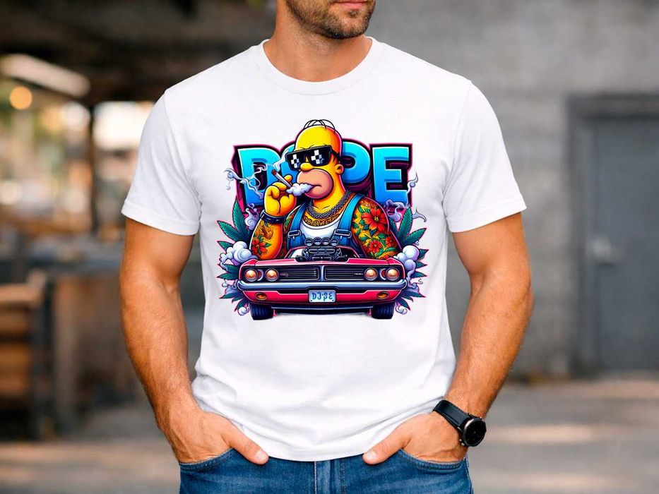 Мъжка тениска " Homer Simpson DOPE"