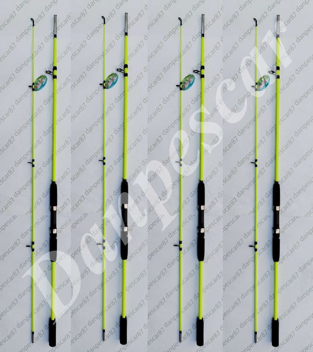 SET 4 Lansete WB fibra sticla plina 2,10m +4 Mulinete FL EFB5000 6rul