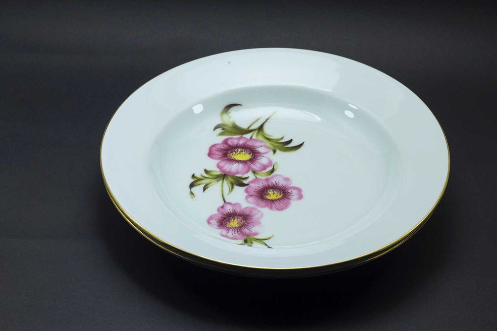 Тарелки "Ветка шиповника", - 6 шт, старая Германия - KAHLA (Кахла)