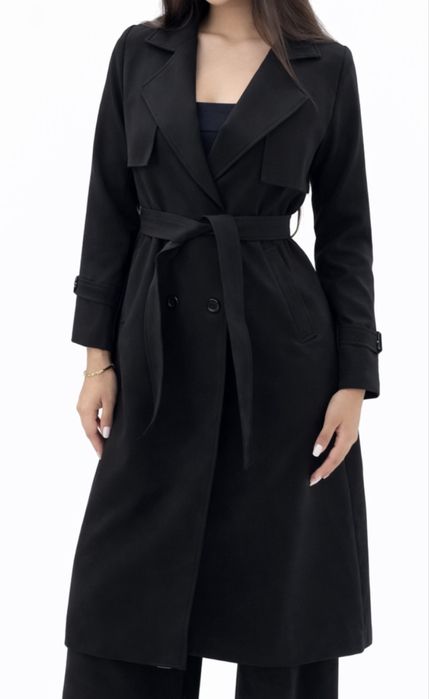 Тренч в черном цвете