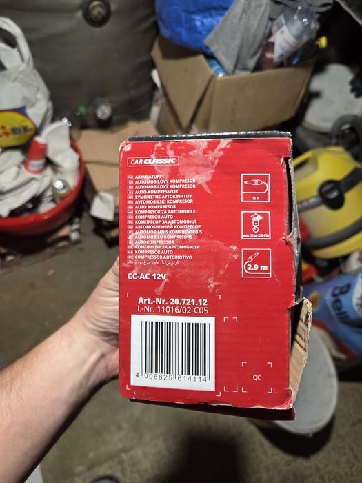Vând mini-compresor auto Einhell CC-AC 12V, nou-nouț în cutie, nefolosit .