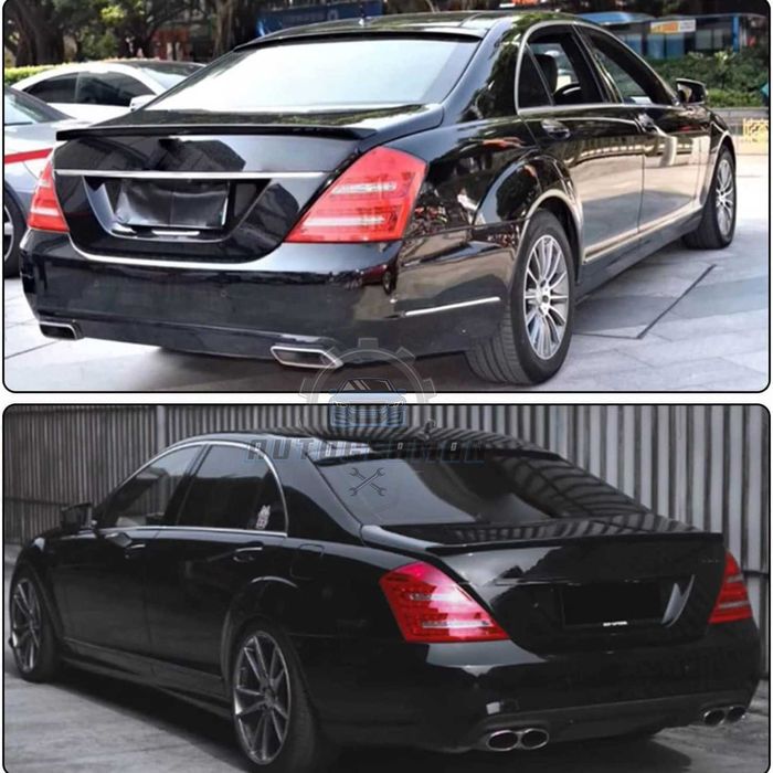 Спойлер за W221 черен гланц лип за Mercedes - benz В221 крило