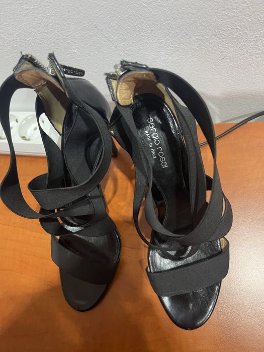 Sandale negre Sergio Rossi