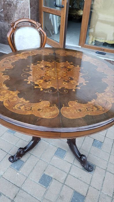 Барокова комплект маса със 6 бр столове