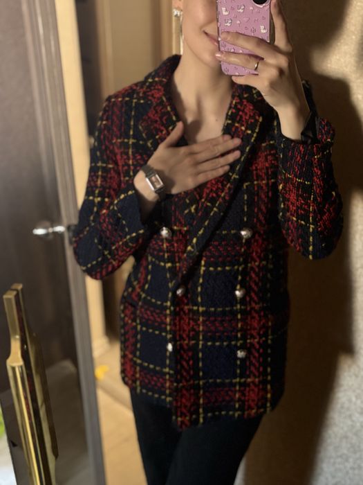 Пиджак теплый твид