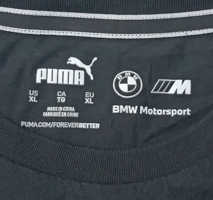 Puma BMW Motorsport Shirt оригинална тениска XL Пума БМВ черна фланелка