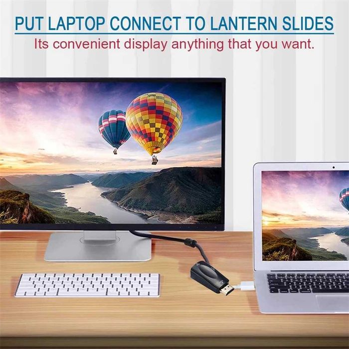 Мъжки HDMI към женски VGA адаптер, FullHD конвертор за компютър TV Box