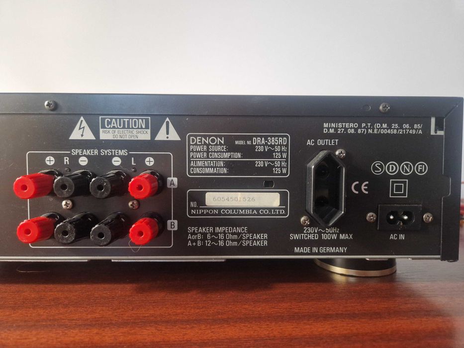 Denon DRA-385RD Receiver Stereo | Phono | Tuner cu defect parțial