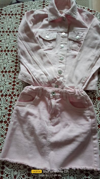 Дънково костюмче за момиче. Много красиво!