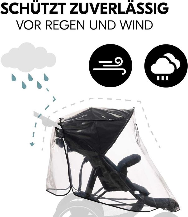 Husa ploaie universala carucior tricicleta Hauck . Calitate superioara