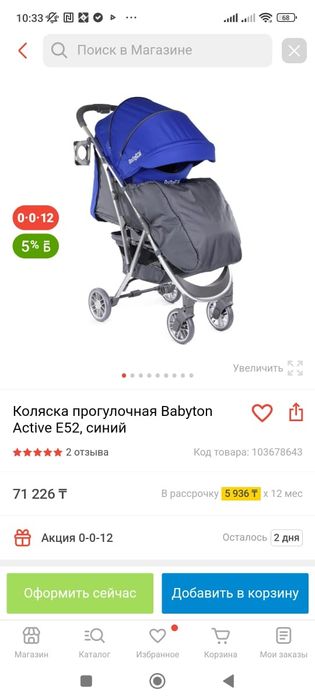 Коляска babyton active