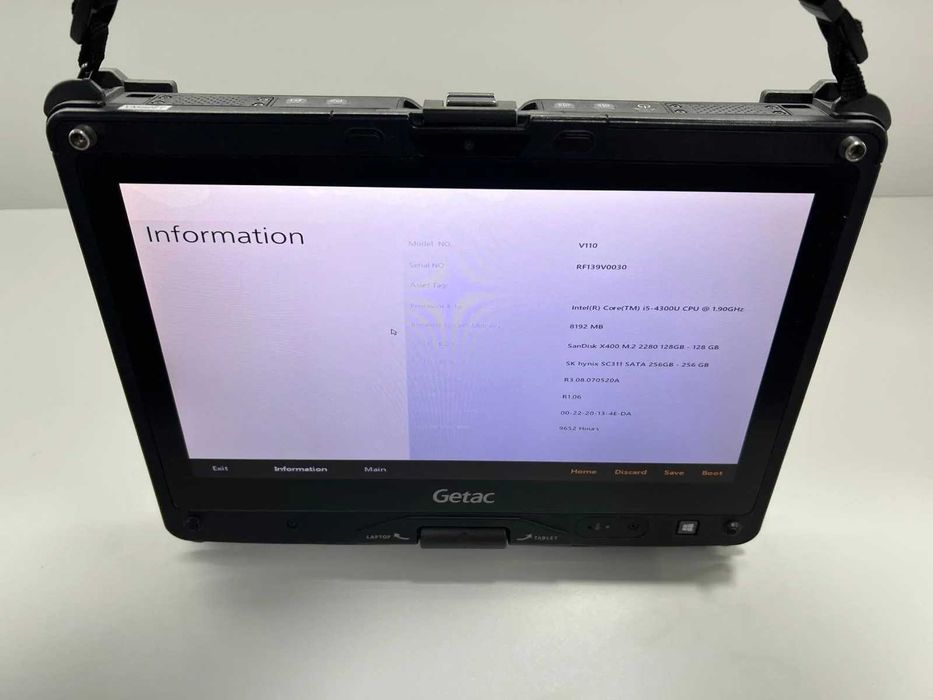 Laptop GETAC Fully Rugged i5-4300 SSD 256Gb+128Gb 8GB Ram Touch YMS227