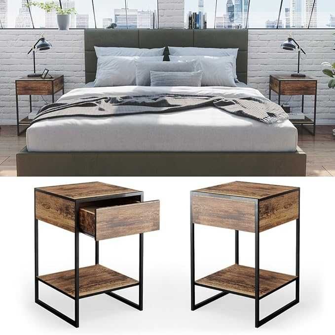 Нощно шкафче Vicco Fyrk , комплект  от 2 бр