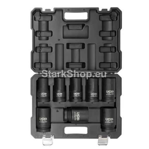 Комплект Дълбоки Ударни Вложки 6-Стенни 1″ (22 – 41мм) 8 части JCB