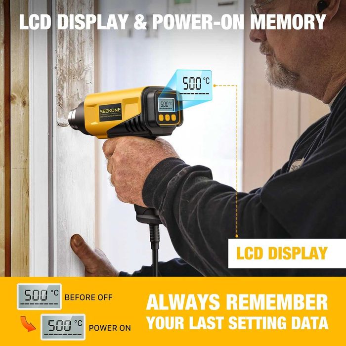 Suflanta/pistol aer cald, 2000W, Ecran LCD,50-650gr,REDUS de la 300RON