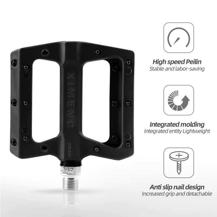 Композитни педали за велосипед, Машинни лагери, Пинове, Плоски, Цветни