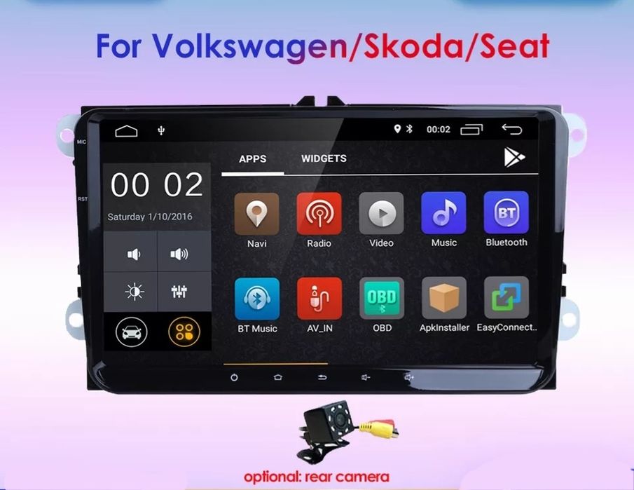 Мултимедия 9 инча VW golf passat Андроид навигация ANDROID touran GPS