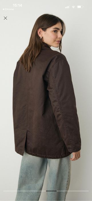 Stradivarius НОВ Сезон  промазана парка S размер овърсайз