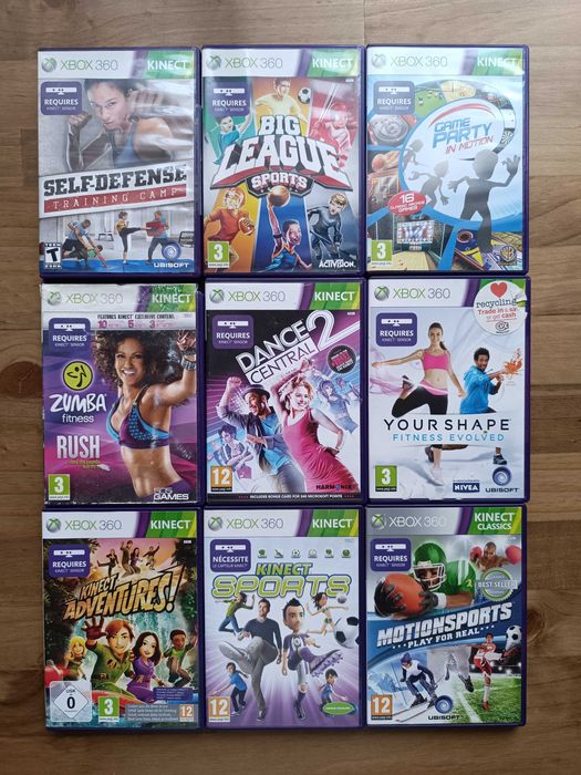 Xbox 360 Kinect Adventures Dragon Ball Star Wars Dance Nfs Party Zumba