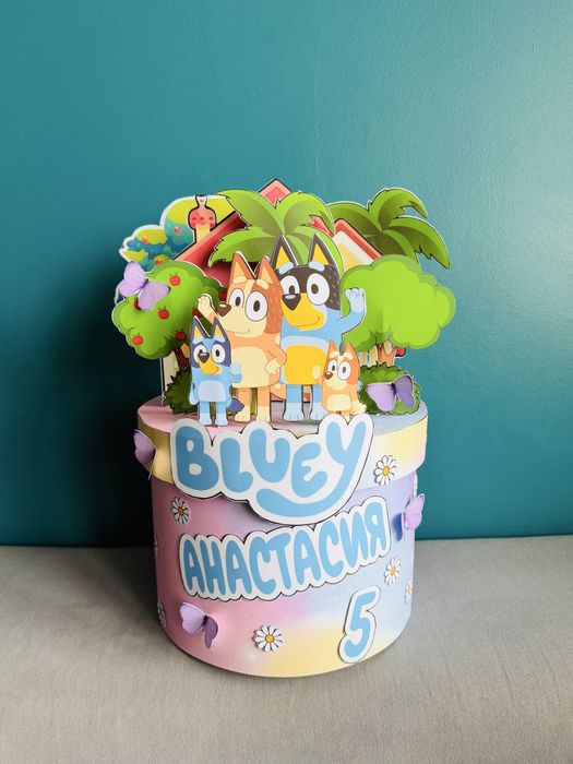 Картонена торта Блуи Bluey