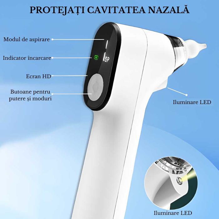 Aspirator Nazal Electric Premium, pentru Copii, Bebelusi si Adulti