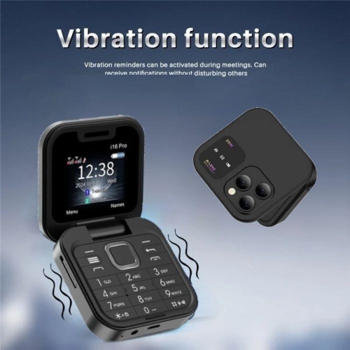 ХИТ!Сгъваем мобилен телефон с 2 сим карти, камера, FM радио