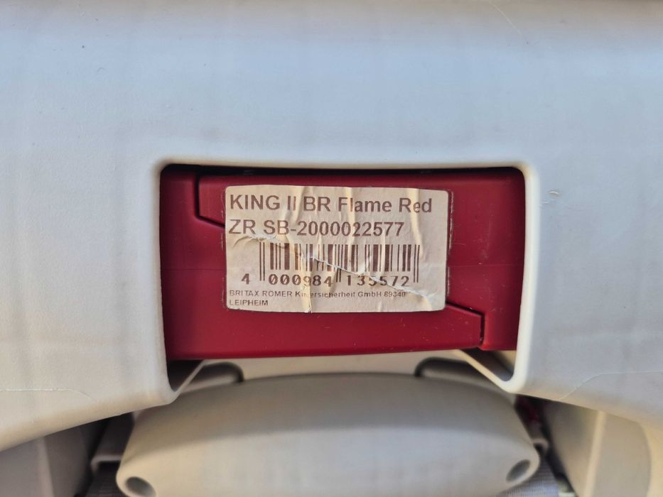 Scaun auto Britax Romer King II, 9-18 kg, Rosu, stare f buna
