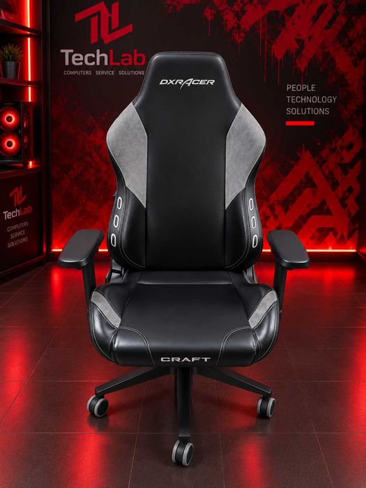 Игровое кресло DxRacer Craft чёрное, б/у