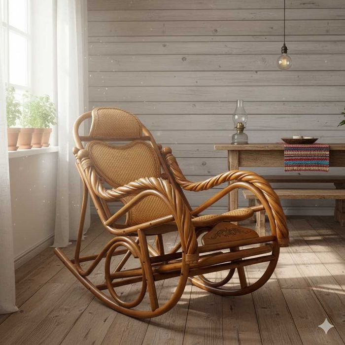 Кресло-качалка из натурального ротанга, Kreslo kachalka tabiiy rotang