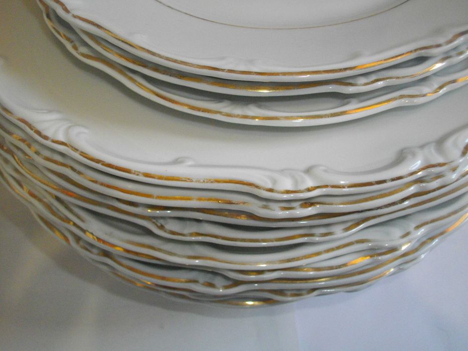 BAVARIA-Herlet Jacob-Немски Порцелан-Чинии-ф190-ф250мм-Барок Релеф