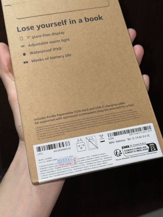 Электронная книга Amazon Kindle Paperwhite 12 Gen