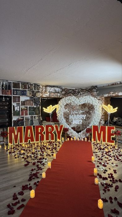 Оформление Предложение руки и сердца/Marry me/Happy Birthday/Анашым