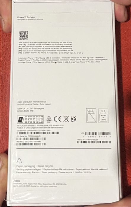 Vand Iphone 17 Pro Max de 1TB