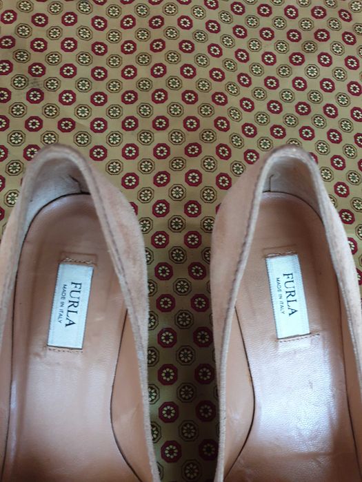 Pantofi piele naturala intoarsa Furla Musette Zara Massimo Dutti