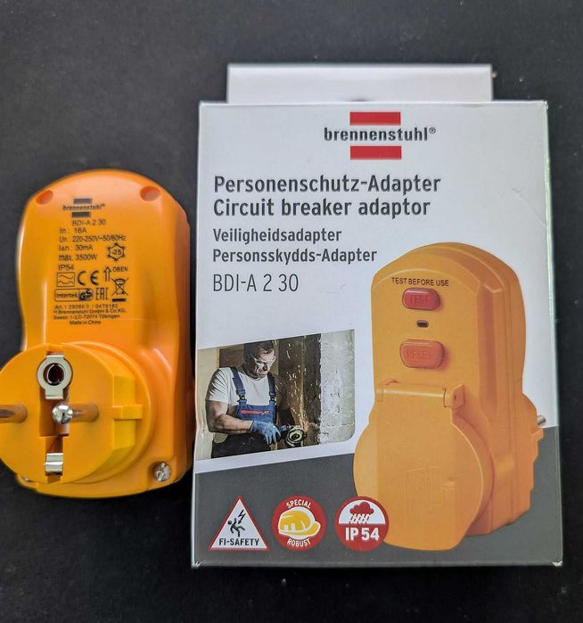 Priza cu protectie diferentiala, Brennenstuhl, 16A, 30mA