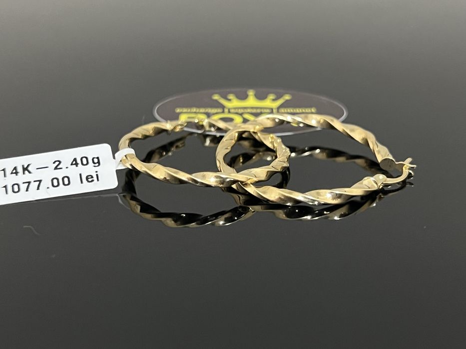 Bijuteria Royal CB : Cercei dama aur 14k  2,40 gr