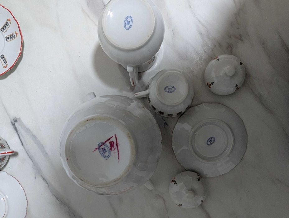 Set cafea/ceai fabrica PORȚELAN Alba Iulia– 6 CEȘTI – vintage ROMÂNESC