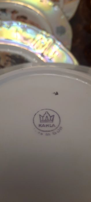 Столовый сервиз. Мадонна."Золотая шишка"Антиквариат. ГДР "KAXLA"