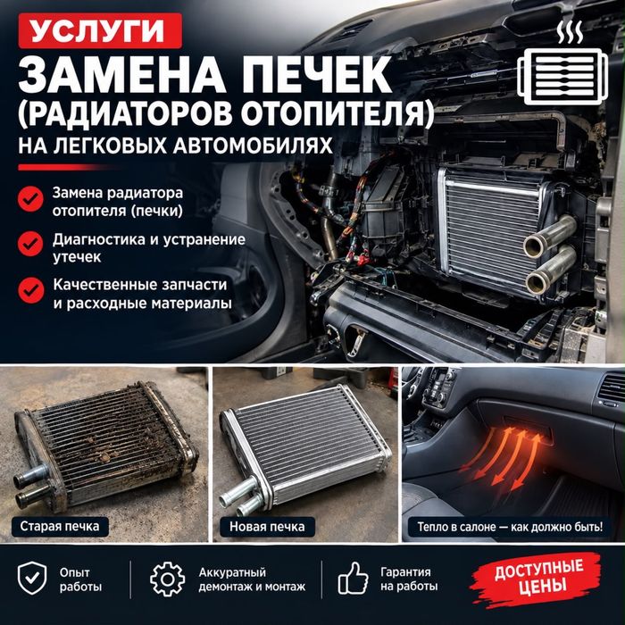 Замена радиаторов печки радиаторов отопителя!