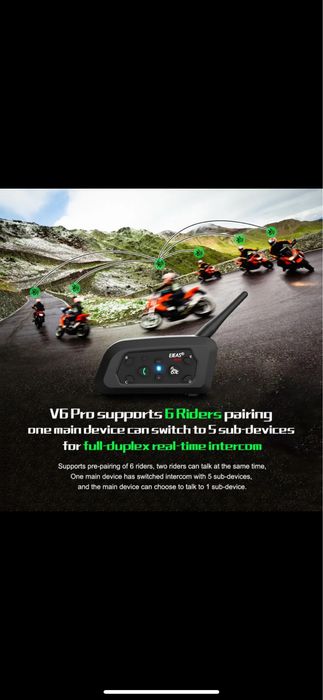 Intercom moto Ejeas V6 Pro plus 2026 sistem comunicație cască