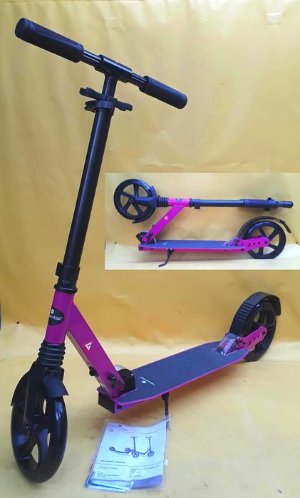 Trotineta premium pliabila din Aluminiu cu amortizoare fata-spate NOUA