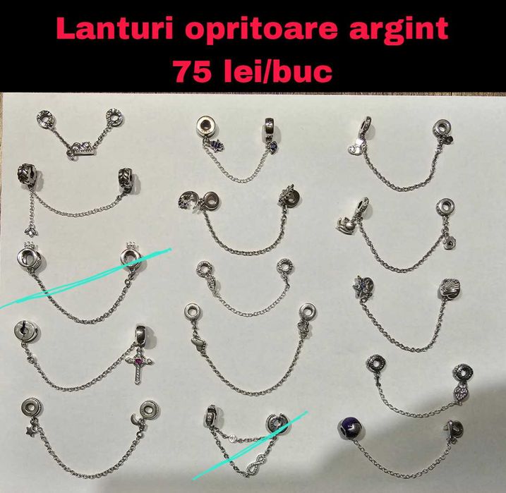 Bratara si lanturi opritoare (argint)