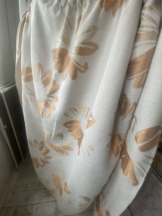 Шторы льняные б/у