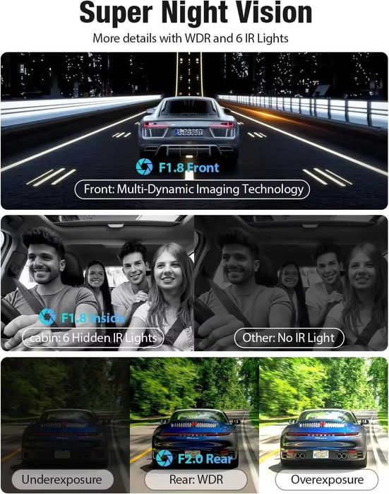 Автомобильный видеорегистратор S100 (Трехканальная запись)