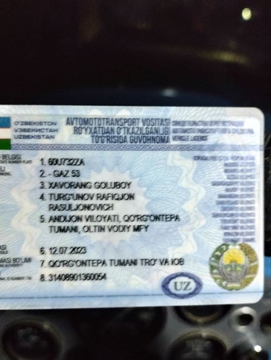 Gaz 53 3.dona bor    xamsi soz holada